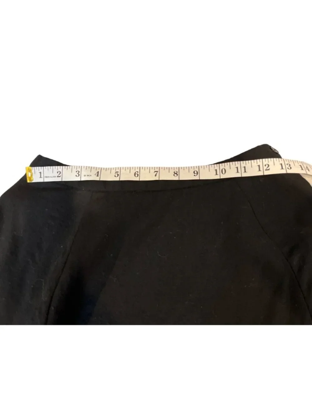Nordstrom Size 10 Black Wool Skirt Side Zipper 29e - Picture 11 of 12